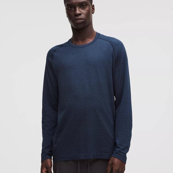 LULULEMON - Metal Vent Tech Long-Sleeve Shirt Mineral Blue / True navy - Size XL - Picture 7 of 9